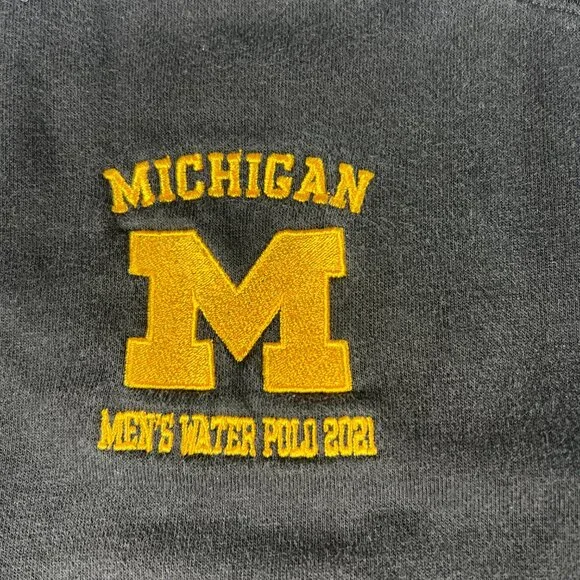 NIKE Michigan Wolverines 2021 Water Polo Sweatshirt Extra Large Black Crewneck - Picture 2 of 14